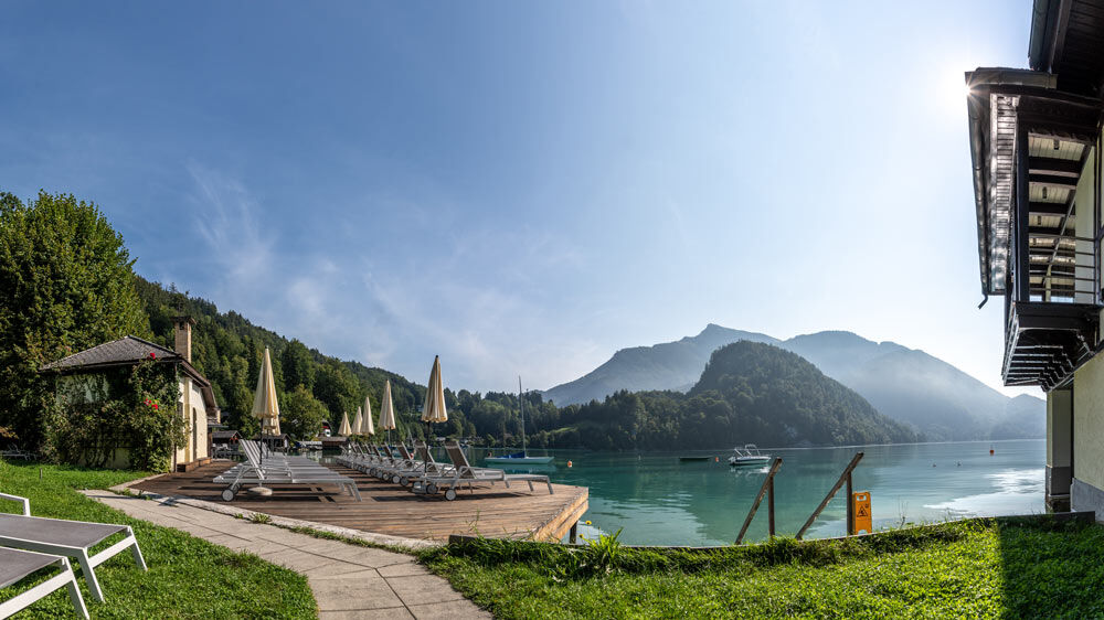 Sommer an der Badeterrasse am Wolfgangsee